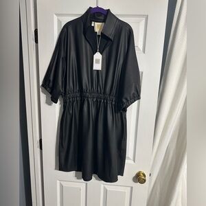 Black Vegan Leather dress